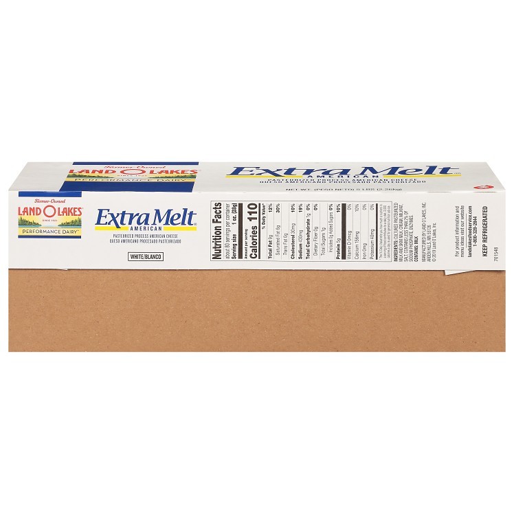 LAND O'LAKES EXTRA WHITE AMERICAN PROCESSED CHEESE LOAF EXTRA MELT