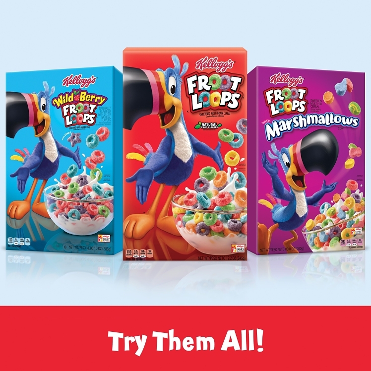 KELLOGG'S CEREAL ASSORTED FAMILY SIZE BOWL