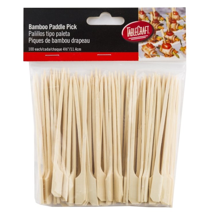 TABLE CRAFT BAMBOO PADDLE PICKS 4.5 INCH