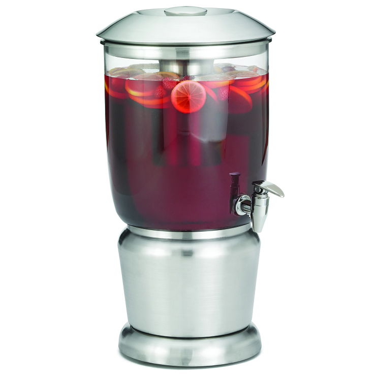 TABLECRAFT BEVERAGE DISPENSER, COLD STAINLESS STEEL 2.5 GALLON