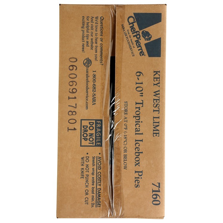 CHEF PIERRE KEY LIME ICE BOX PIE  10 INCHES UNSLICED THAW AND SERVE