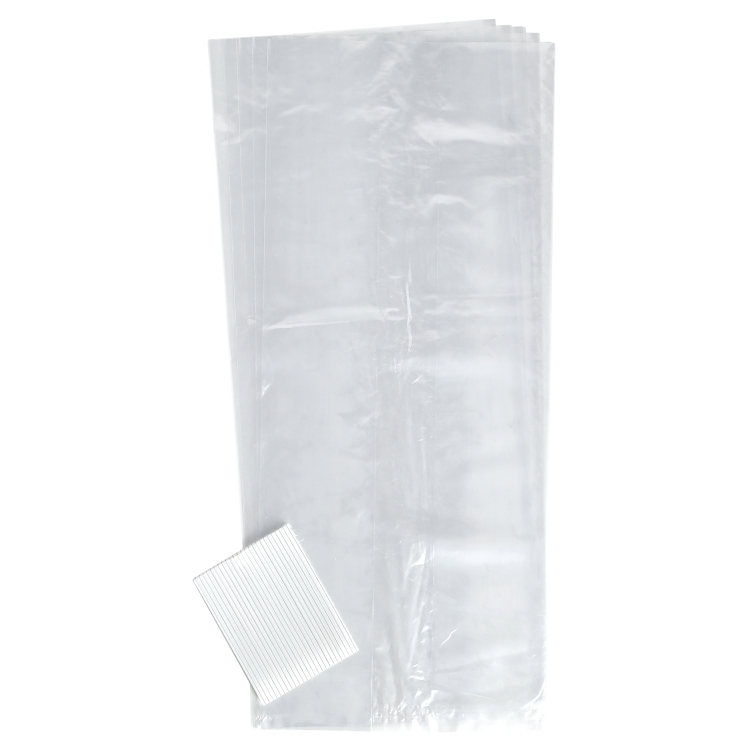 MONOGRAM 10X8X24 UTILITY TWIST CLEAR PLASTIC FOOD STORAGE BAGS