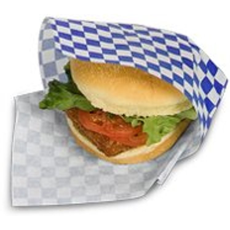 BAGCRAFT BLUE CHECK 12X12 PAPER WRAP