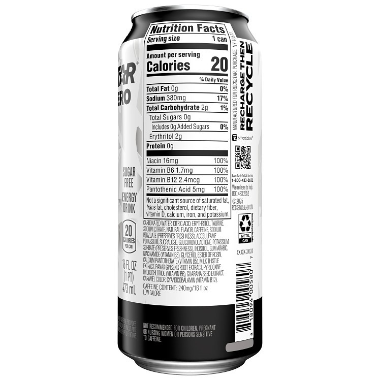 ROCKSTAR ENERGY PURE ZERO SILVER ICE