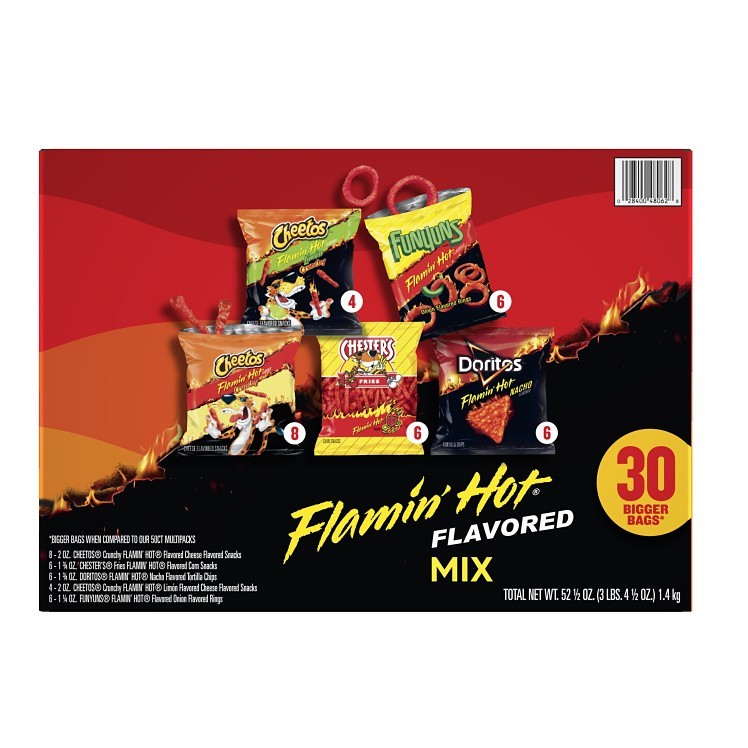 FRITO LAY VARIETY PACK CHIPS FLAMING HOT 30 COUNT