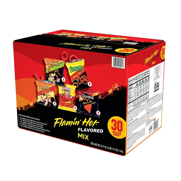 FRITO LAY VARIETY PACK CHIPS FLAMING HOT 30 COUNT
