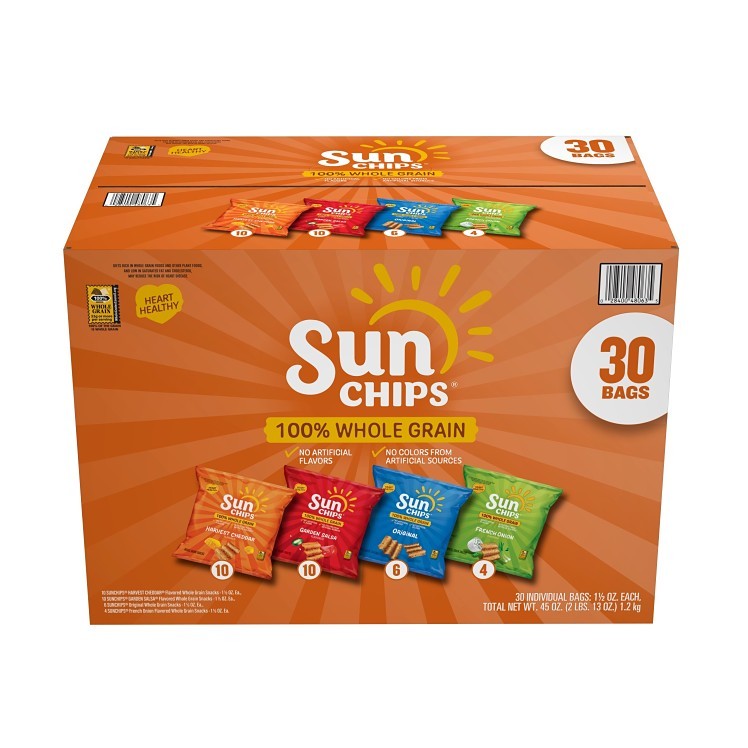 SUNCHIPS VARIETY PACK CHIPS 30 COUNT