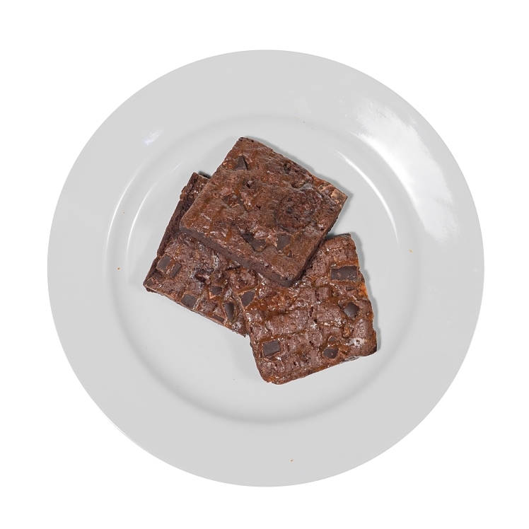 CHEF'S LINE BROWNIE 3 OZ INDIVIDUALLY WRAPPED FROZEN CHOCOLATE CARAMEL SALTED NOT ICED