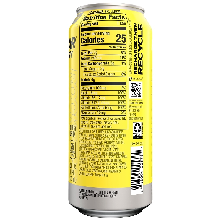 ROCKSTAR ENERGY RECOVERY LEMONADE