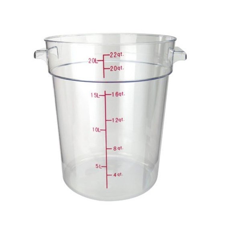D.W.L. 22 Quart Clear Polycarbonate Food Storage Container