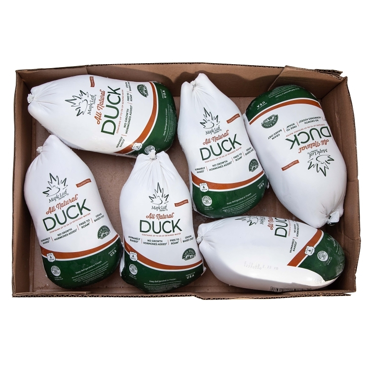 MAPLE LEAF FARMS WHOLE DUCK 6 HEAD RANDOM BONE-IN SKIN-ON