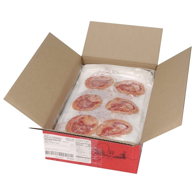 JIMMY DEAN FULLY COOKED SMOKED ROUND BACON SLICES