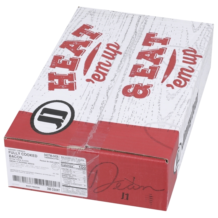 JIMMY DEAN FULLY COOKED SMOKED THICK BACON SLICES