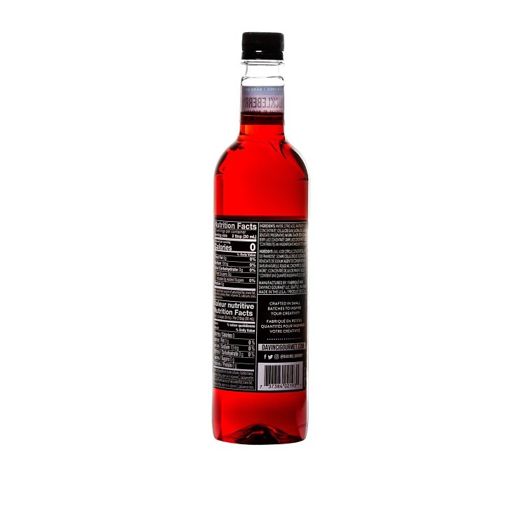 DA VINCI SUGAR FREE HUCKLEBERRY SYRUP