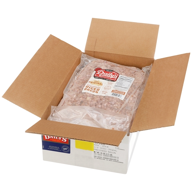 DAILYS PREMIUM MEATS FULLY COOKED ORIGINAL DICED BACON