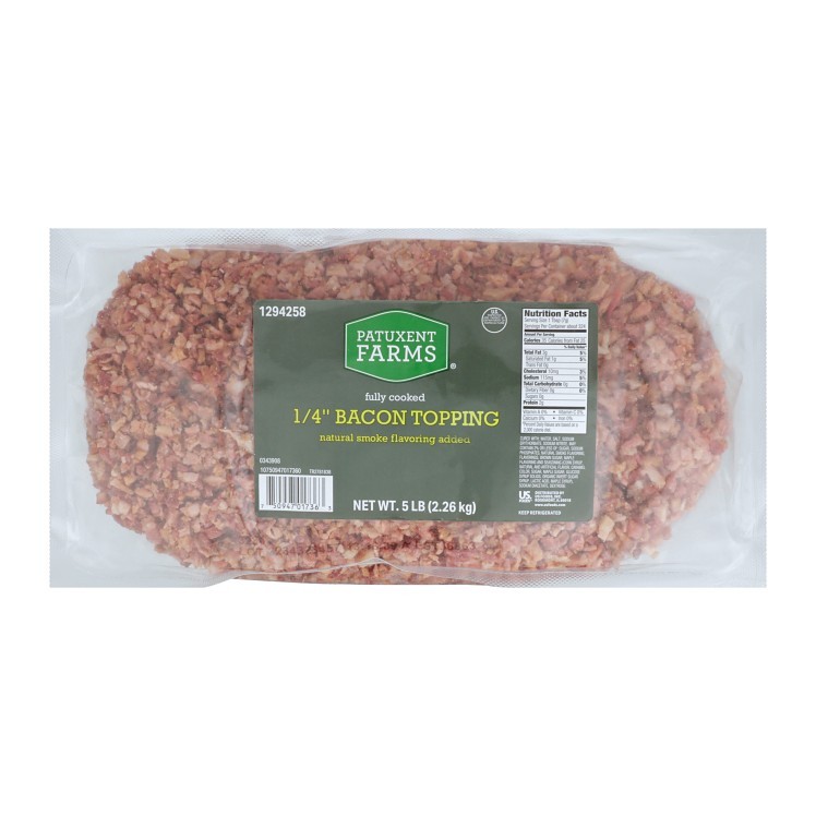 PATUXENT BACON PORK DICED .25 SMOKED CURED COOKED