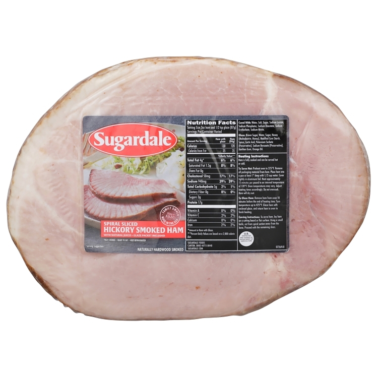SUGARDALE HALF SPIRAL SLICED SMOKED COOKED HAM BONE-IN