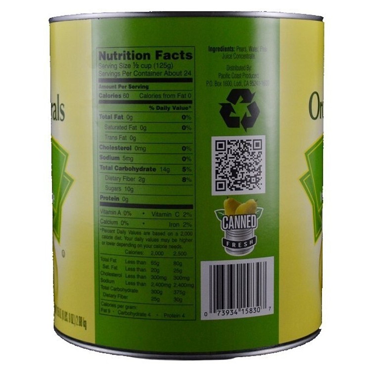 ORCHARD NATURALS ORCHARD NATURAL PEARS SLICED IN JUICE