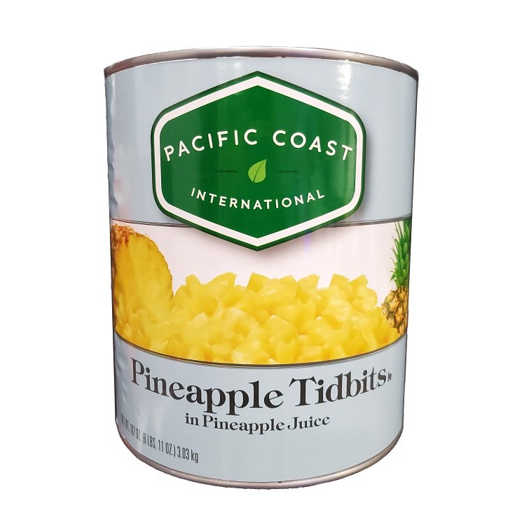PACIFIC COAST PRODUCERS PINEAPPLE TIDBITS IN JUICE