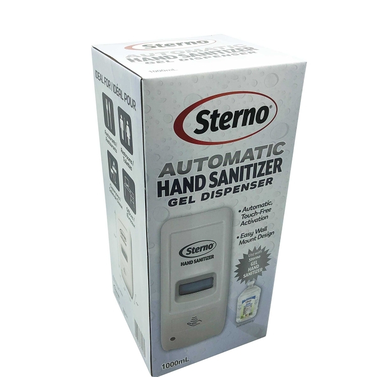 STERNO HAND SANITIZER AUTOMATIC DISPENSER WHITE