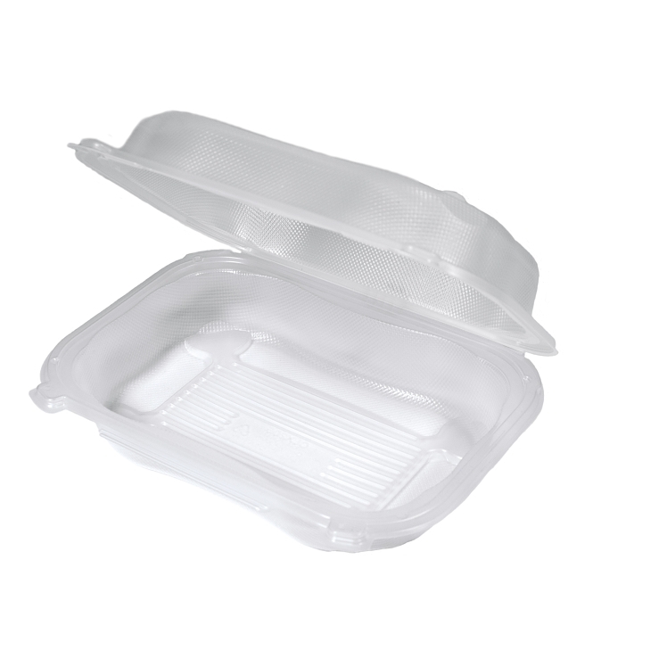 GENPAK LARGE-ALL PURPOSE PLASTIC HINGED CONTAINER 9.31X7X2.89