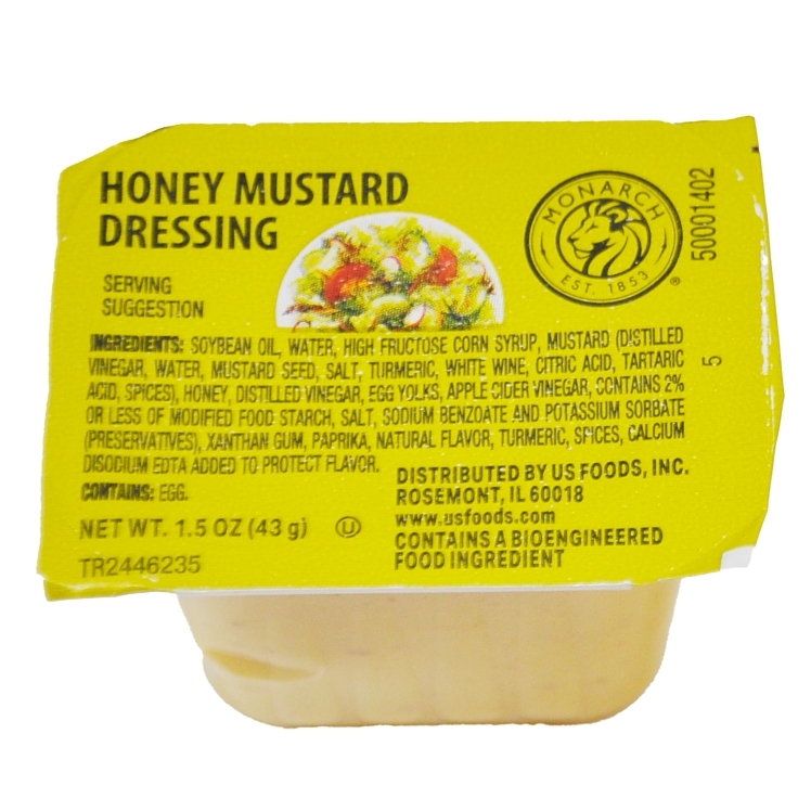 MONARCH HONEY MUSTARD DRESSING SHELF STABLE SS CUP