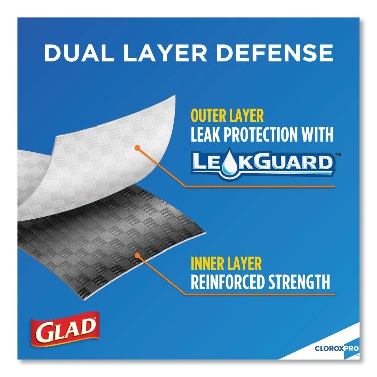 GLAD FLEX CAN LINER 13 GALLON KITCHEN DRAWSTRING BAGS