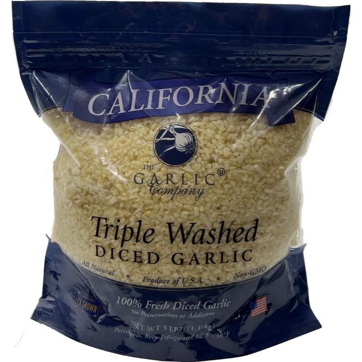 CALIFORNIA DICED GARLIC BAG 3 LB