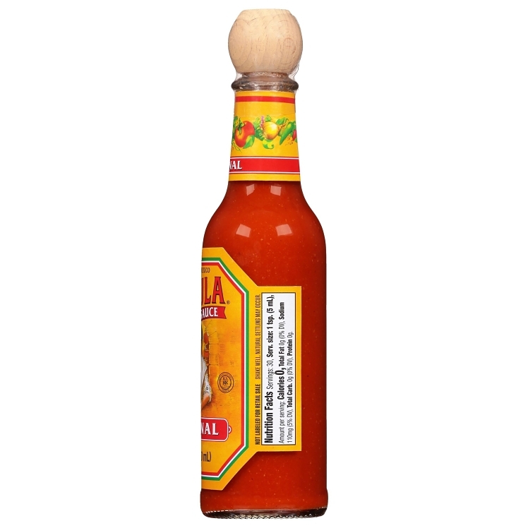 CHOLULA RED HOT SAUCE GLASS BOTTLE SHELF
