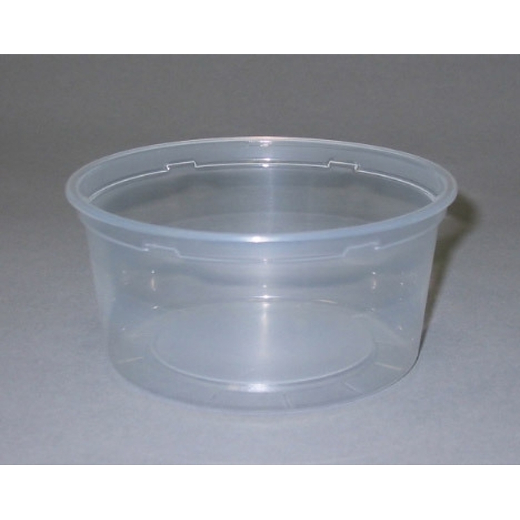 WNA 12 OZ 1 COMPARTMENT PLASTIC CLEAR ROUND DELI CONTAINER