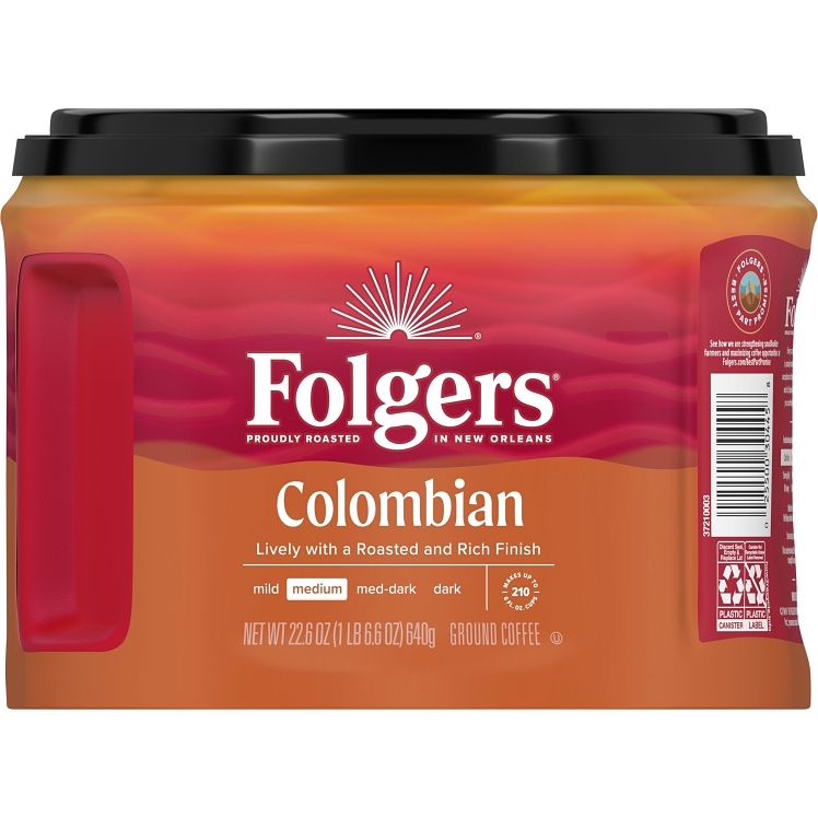 FOLGERS GROUND COFFEE 100% COLOMBIAN