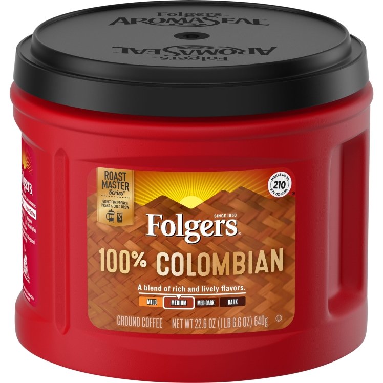 FOLGERS GROUND COFFEE 100% COLOMBIAN