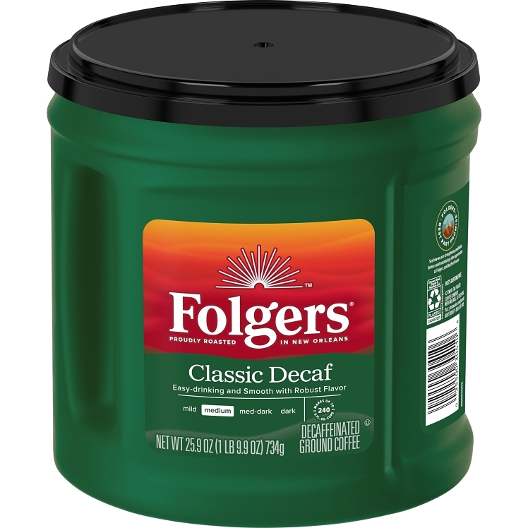 FOLGERS DECAFFEINATED ROAST GROUND COFFEE