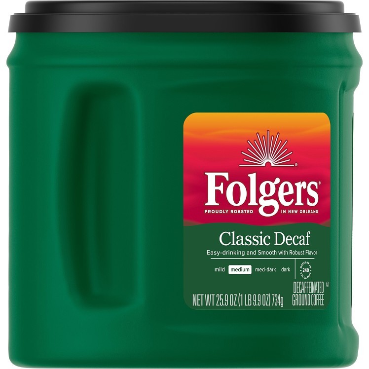 FOLGERS DECAFFEINATED ROAST GROUND COFFEE