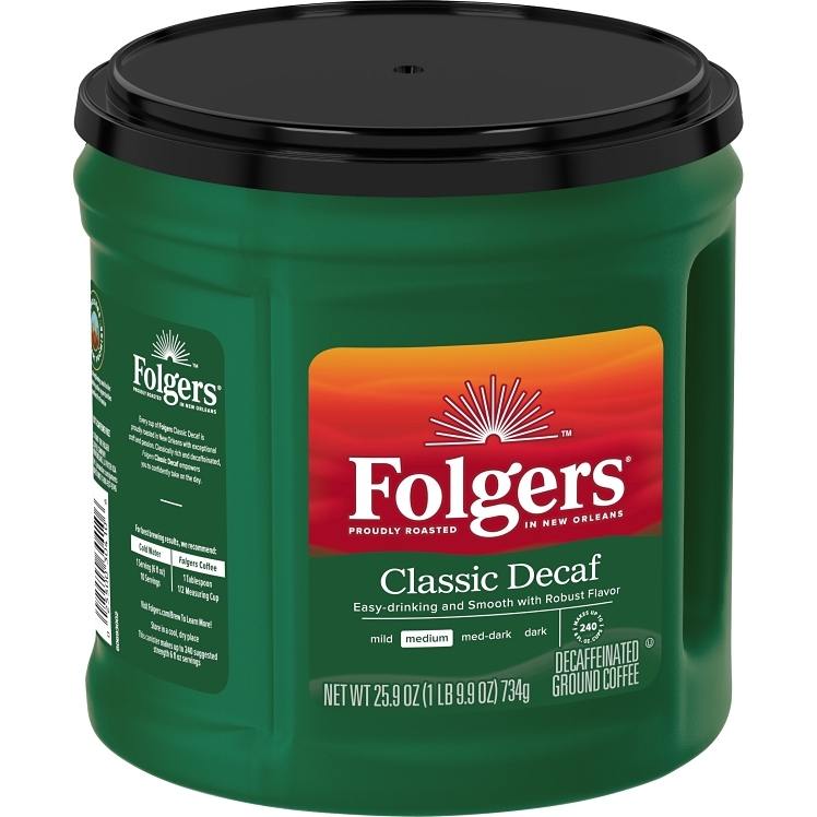 FOLGERS DECAFFEINATED ROAST GROUND COFFEE