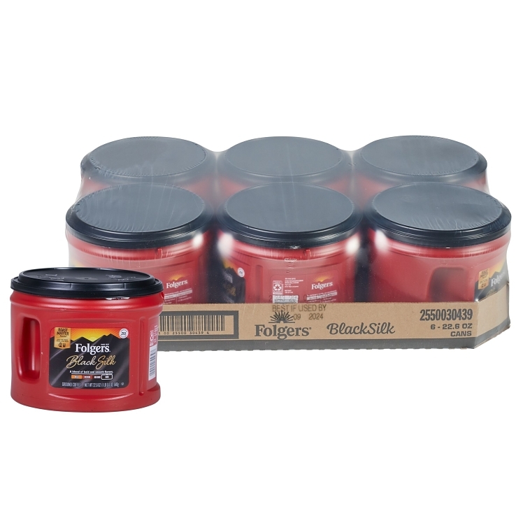 FOLGERS GROUND COFFEE BLACK SILK