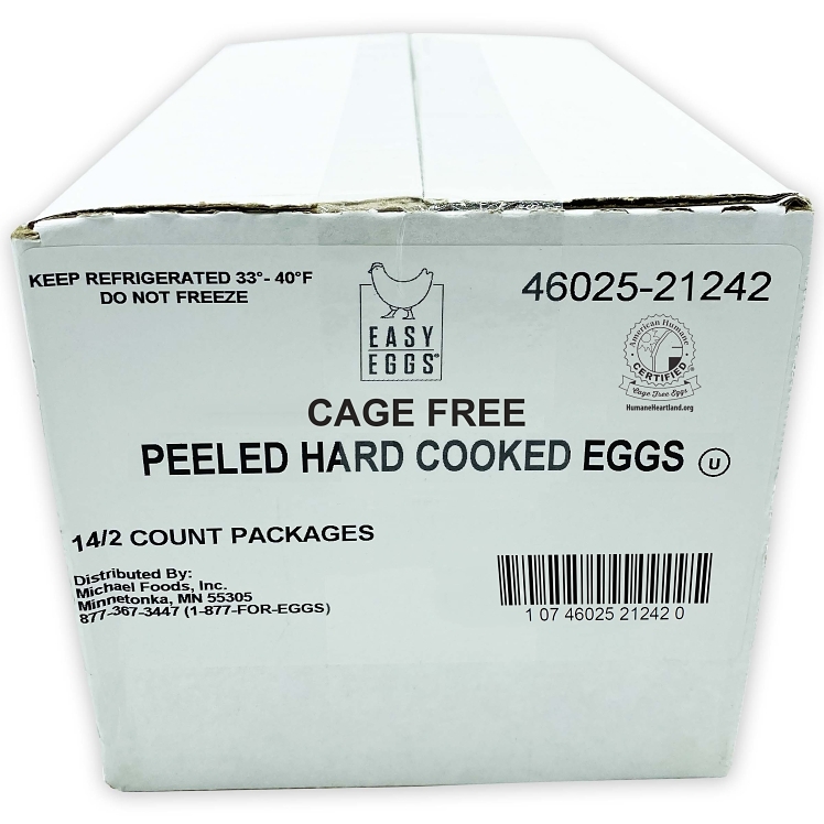 EASY EGGS CAGE FREE PEELED HARD COOKED EGGS