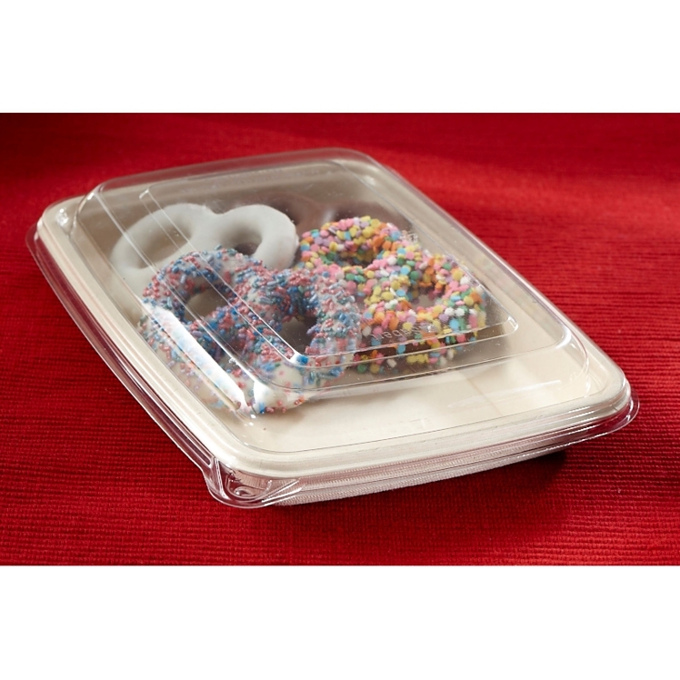 SABERT CLEAR FLAT LID FOR NATURAL 6X9 RECTANGLE CONTAINER
