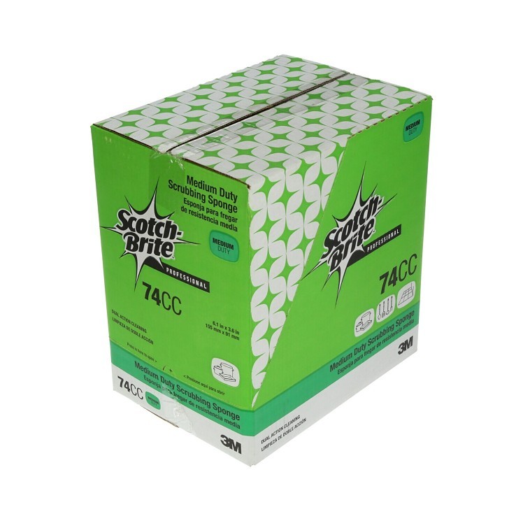 3M SCOTCHBRITE MEDIUM DUTY SPONGE 6X3.5 INCH 74CC