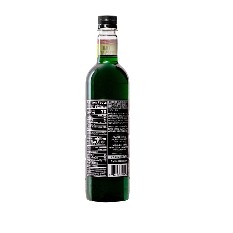 DA VINCI LIME SUGAR FREE SYRUP