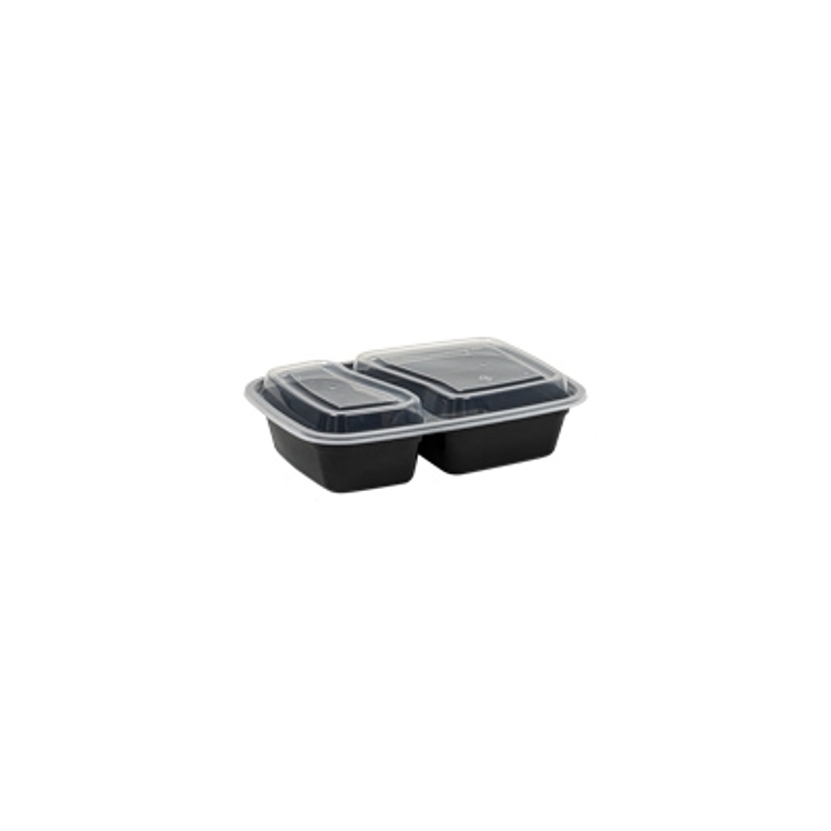 INNO-PAK CONTAINER 32 OUNCE 2 COMPARTMENT POLYPROPYLENE RED