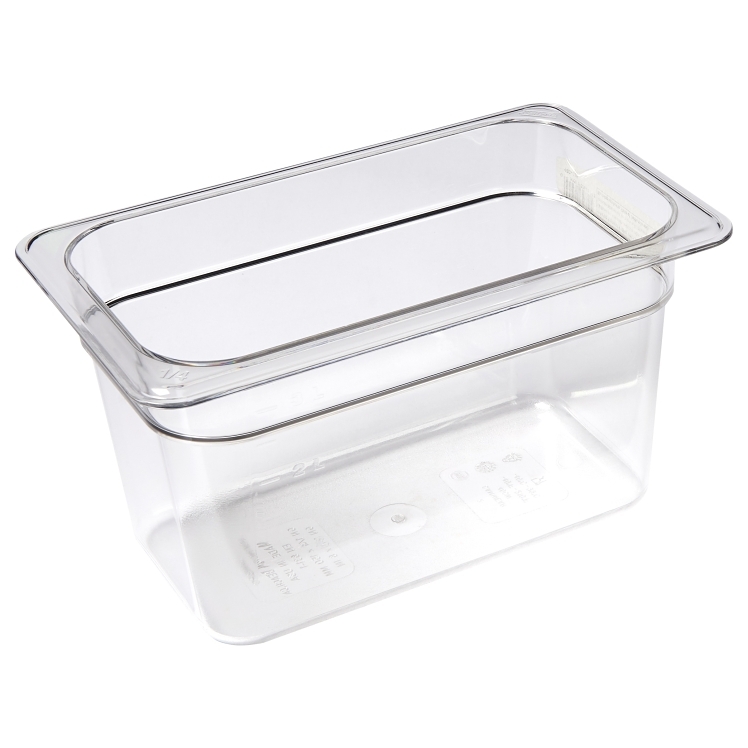 CAMBRO CAMBRO FOOD PAN FOURTH SIZE CLEAR 6 INCH