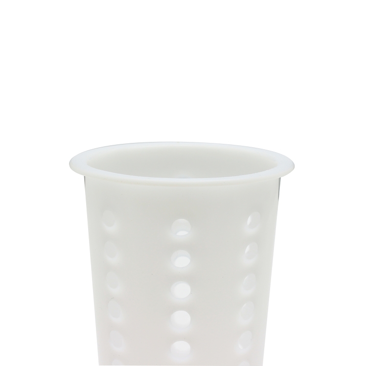 SUPERIOR PLASTIC WHITE FLATWARE CYLINDER