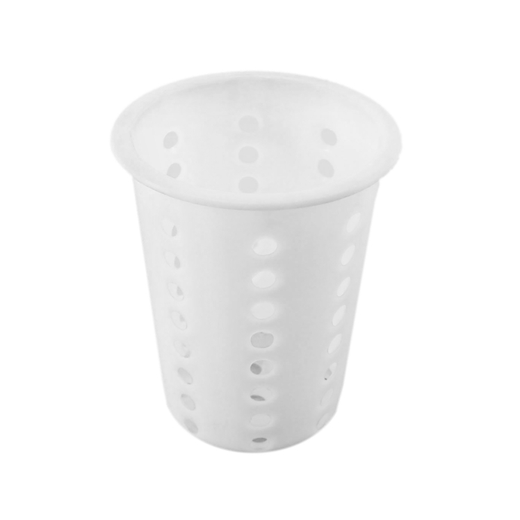 SUPERIOR PLASTIC WHITE FLATWARE CYLINDER