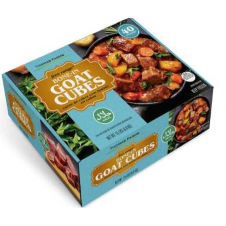 THOMAS FARMS GOAT CUBES BONE-IN HALAL