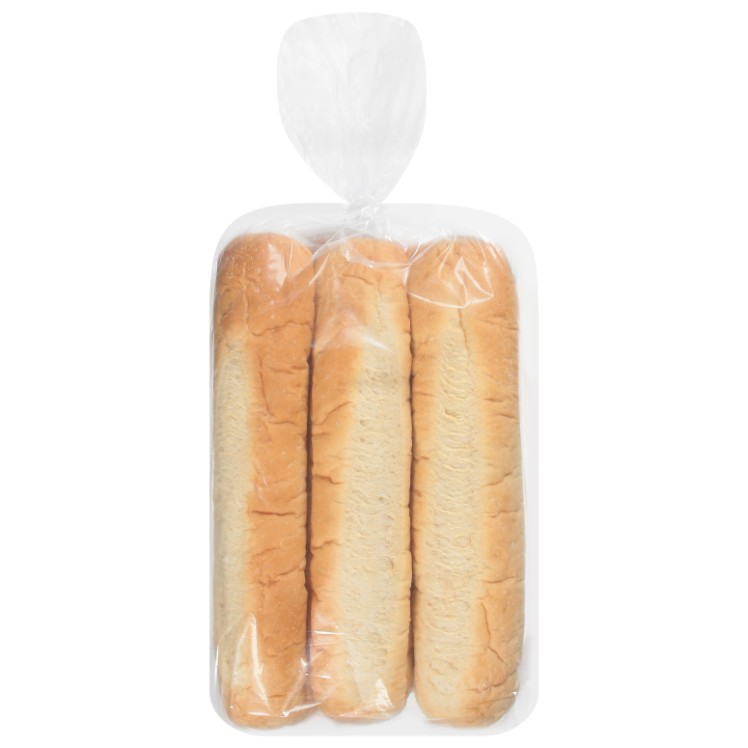 Hilltop Hearth 11 in Hearth Baked White Hoagie Rolls Unsliced
