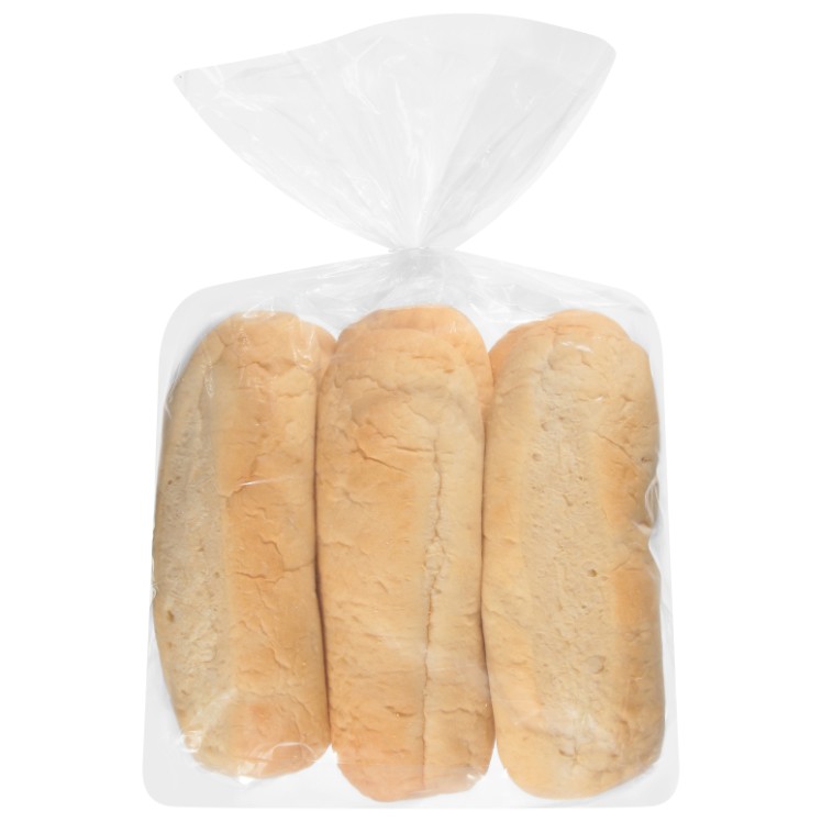 Hilltop Hearth 8 in Hearth Baked White Hoagie Rolls Unsliced