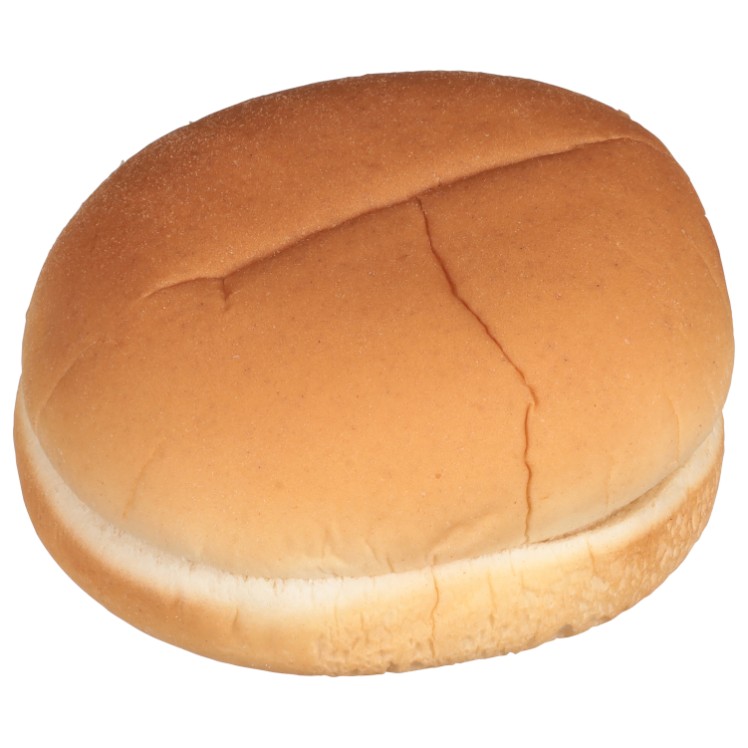 BUN, HAMBURGER WHITE 2.1 OZ 4 SLICED COOKED BAKED FROZEN BA