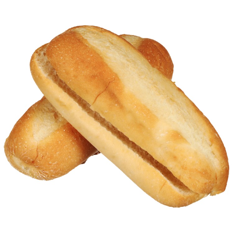 Hilltop Hearth 6 in Hearth Baked White Hoagie Rolls Hinge Sliced