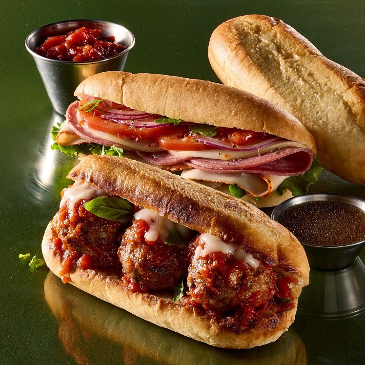 Hilltop Hearth 6 in Hearth Baked White Hoagie Rolls Hinge Sliced Frozen